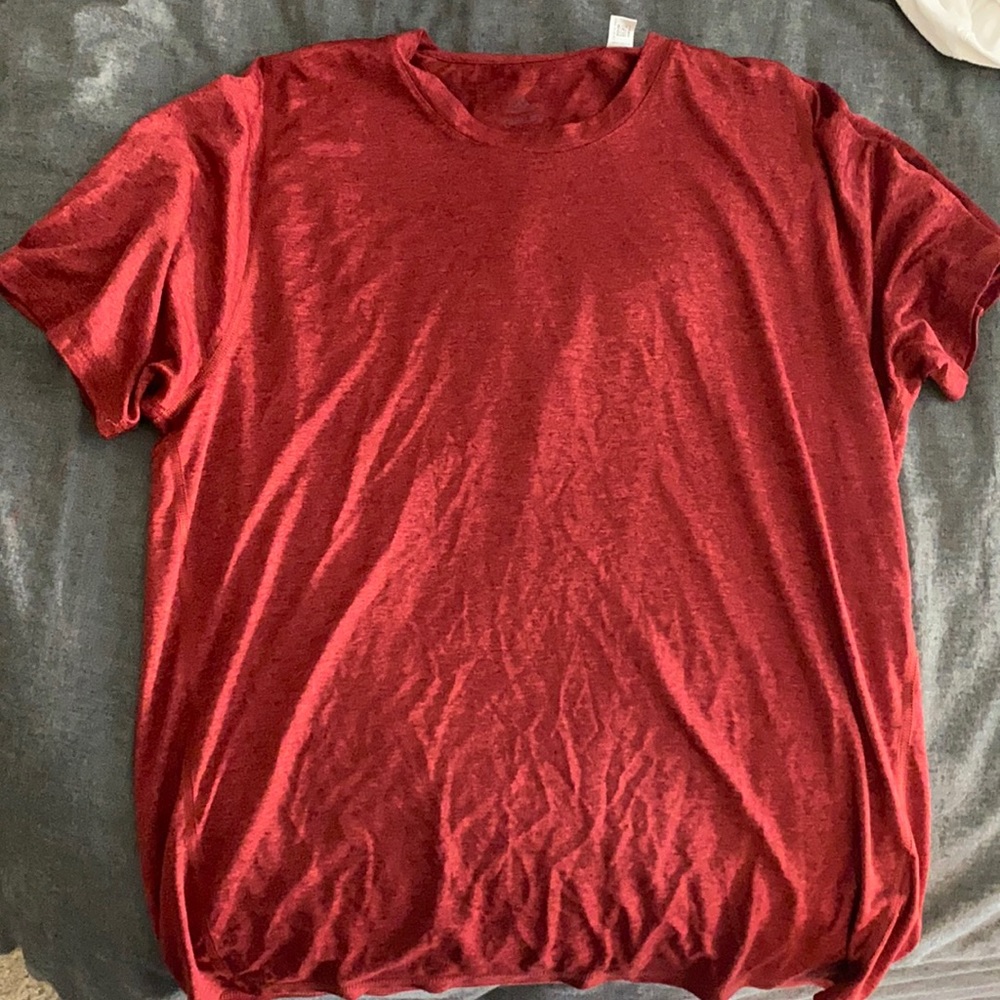Red adidas shirt